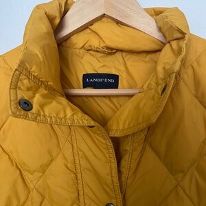 Lands' End Women's Yellow Quilted Vest